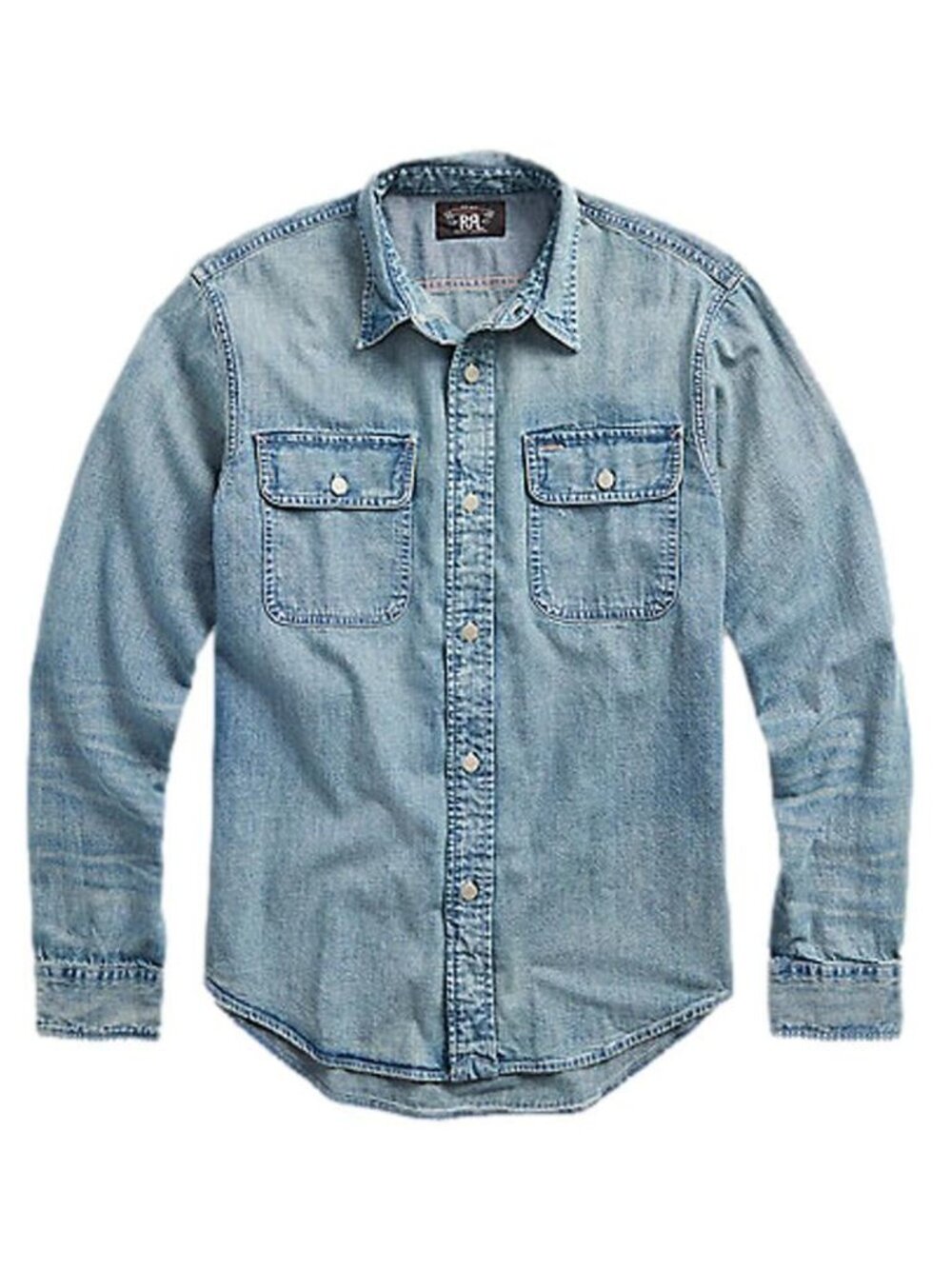 Ralph Lauren RRL (Double RL) Denim Workshirt, Clearfield Wash, size XL